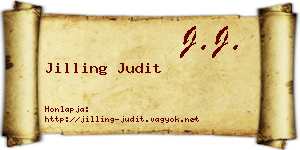 Jilling Judit névjegykártya